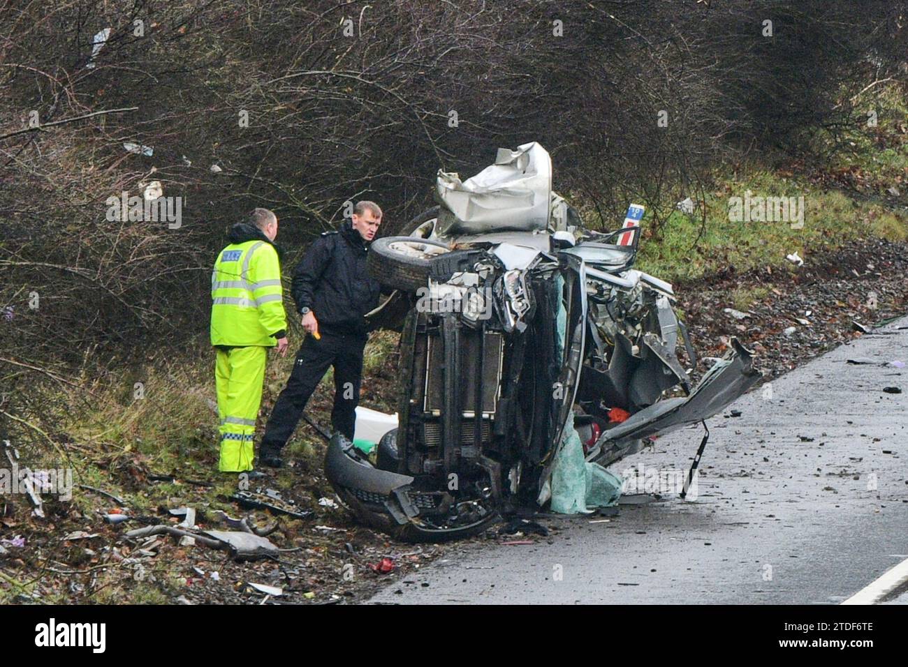 Edinburgh Scotland, UK 18 December 2023. Police Incident on the M8