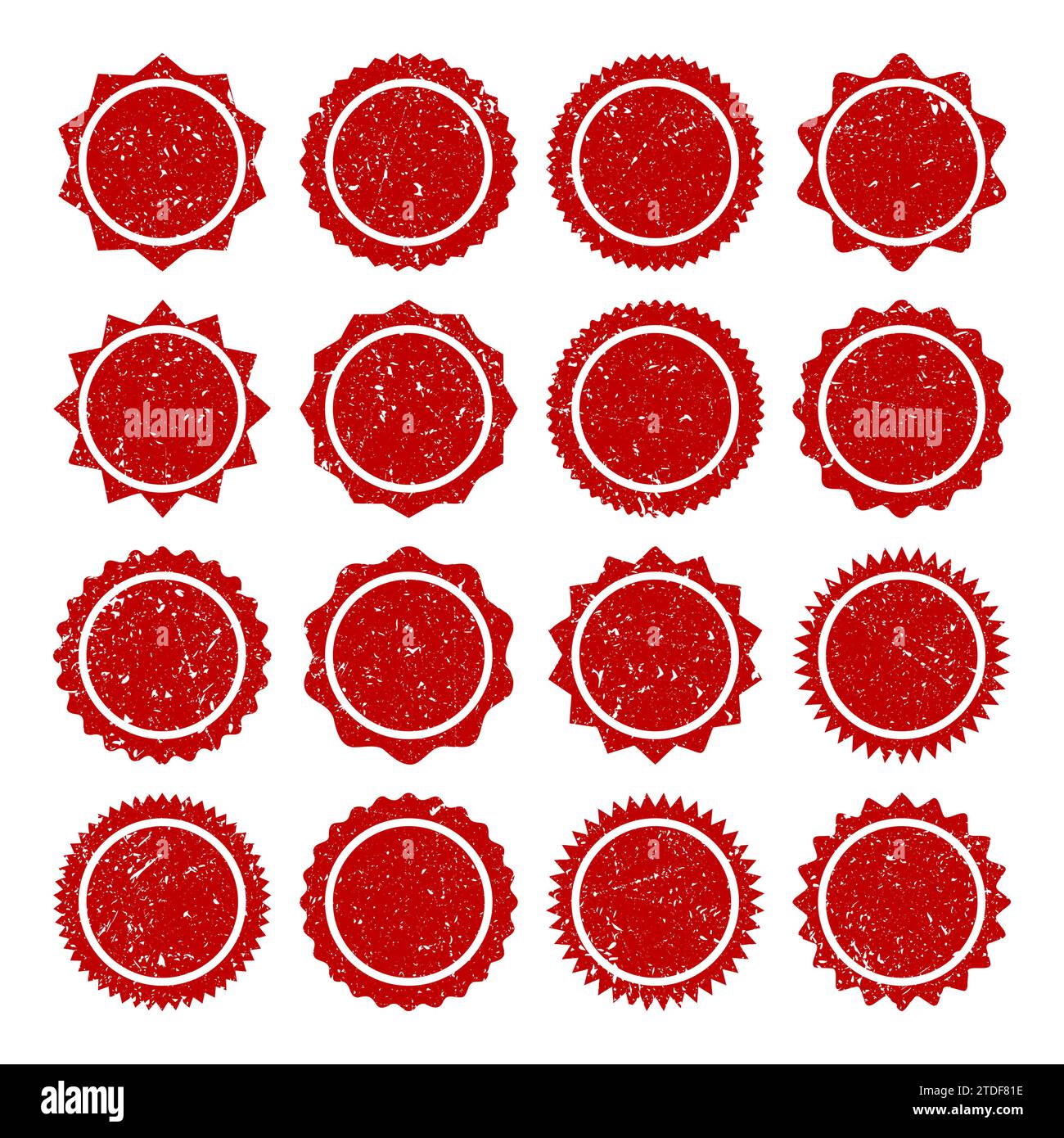 Post stamps, labels and badges. Grunge imprints and postmarks. Brown