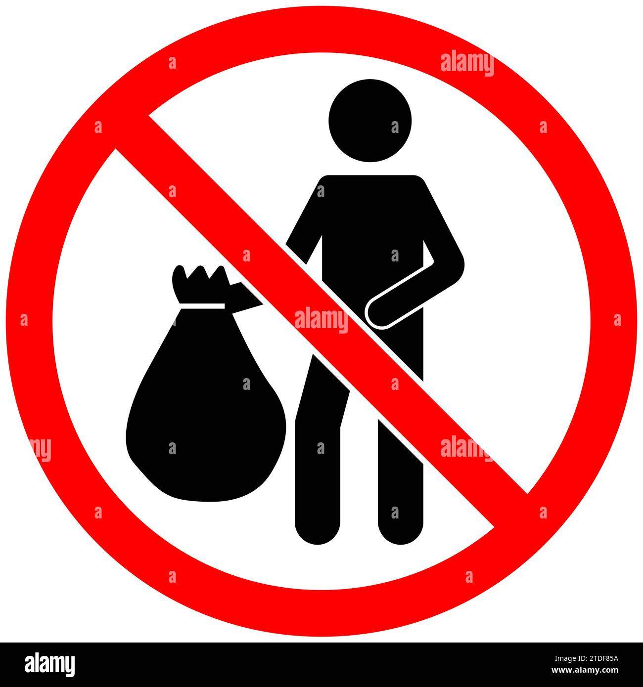 Symbol No Dumping Sign Stock Vector Image & Art Alamy