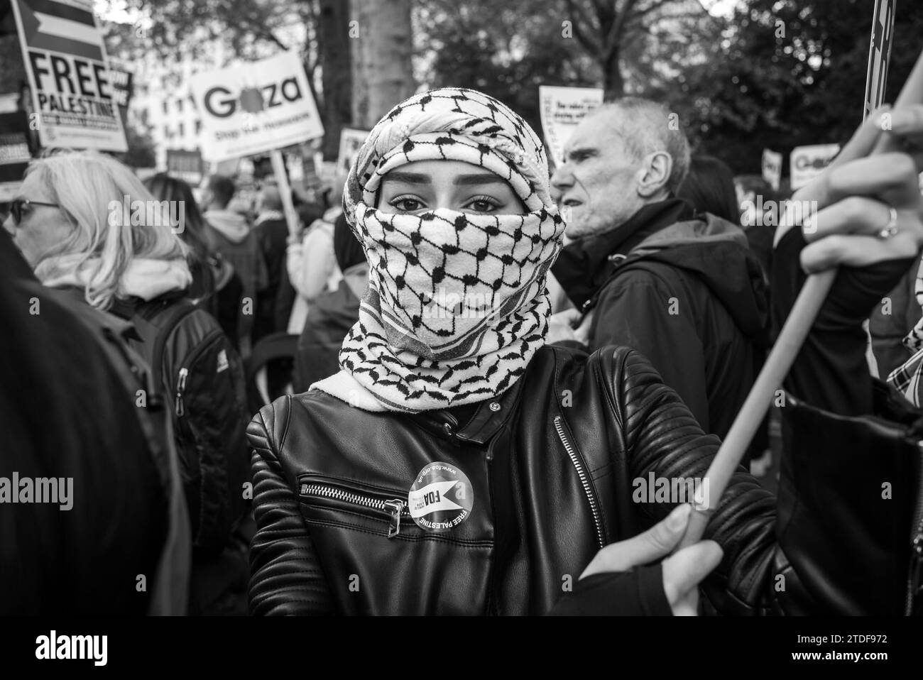 Pro-Palestine demonstration in London / UK Stock Photo