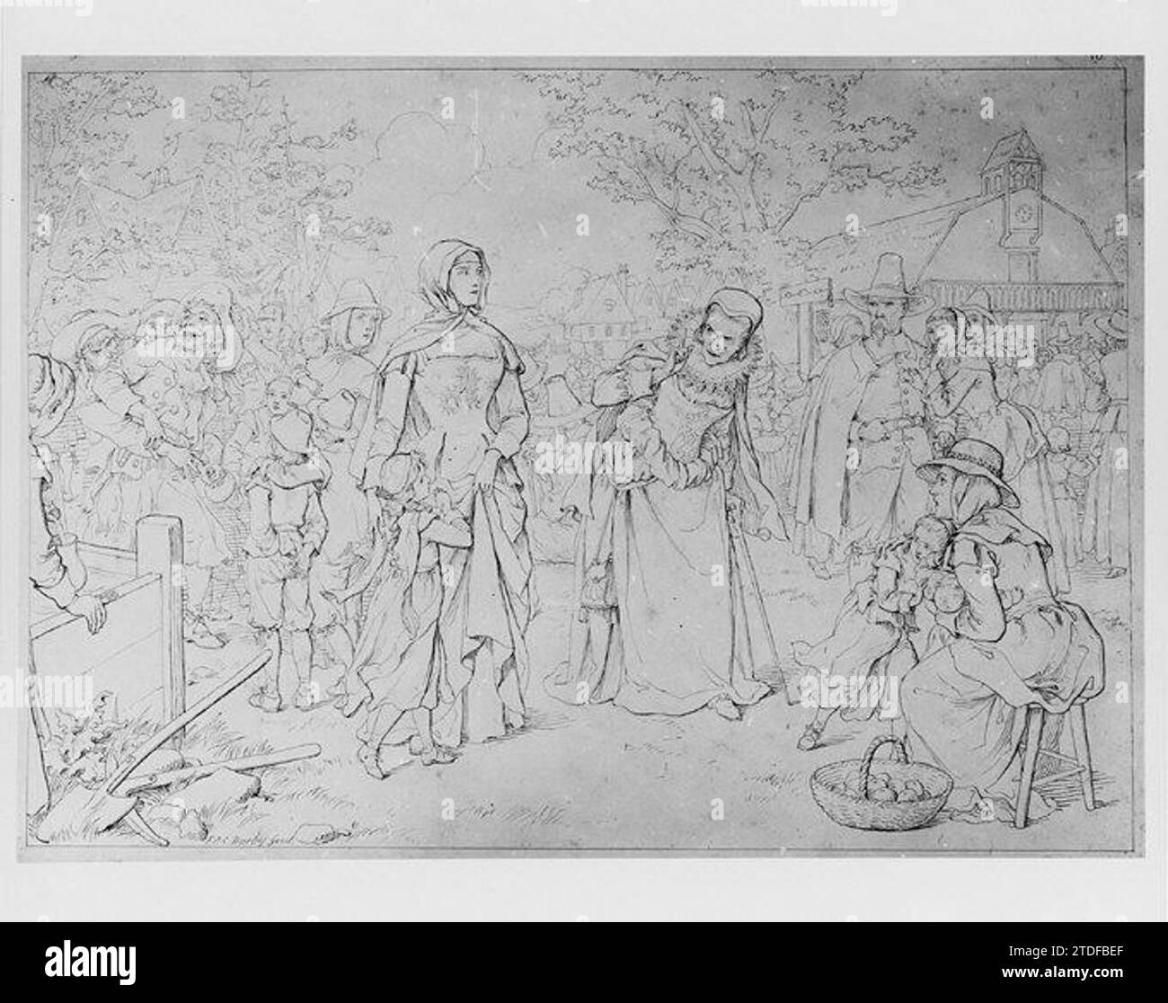 The Procession 1914 by Felix Octavius Carr Darley Stock Photo Alamy