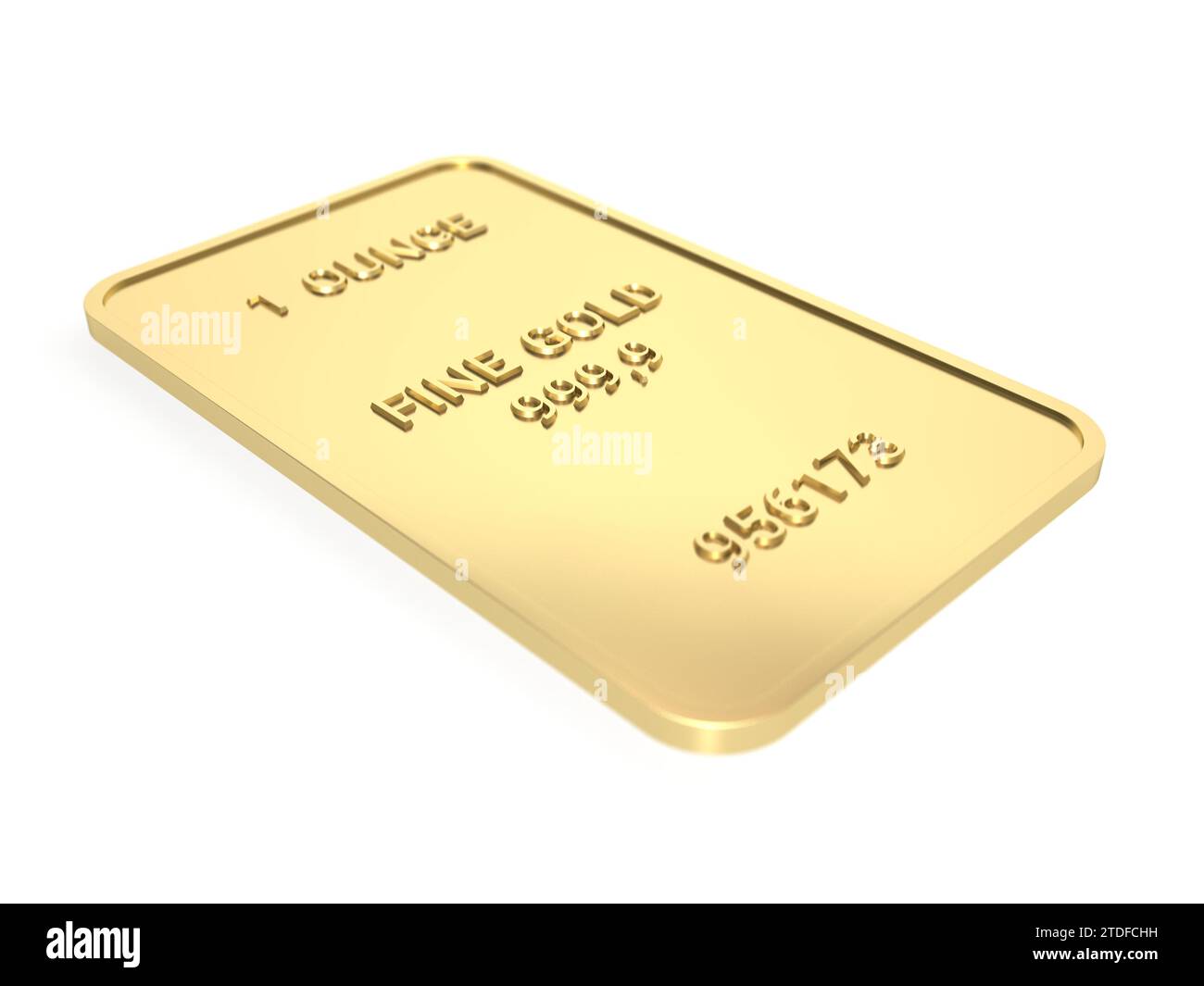 Gold bars isolated on white background. Fine gold. Pure. 3d illustration. Stock Photo