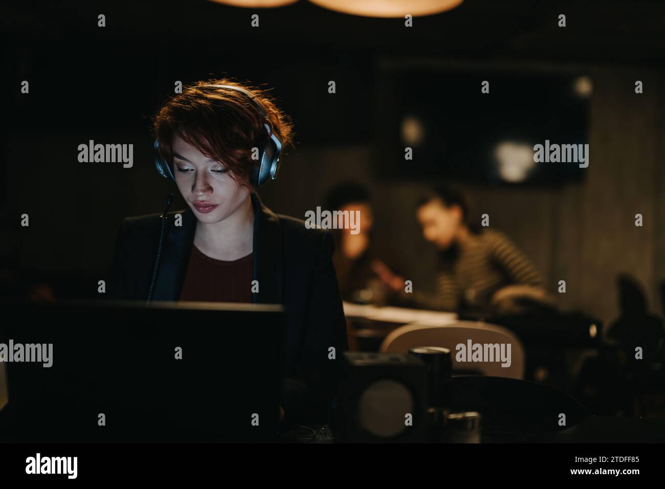 Confident businesswoman analyzing data for an innovative business strategy Stock Photo