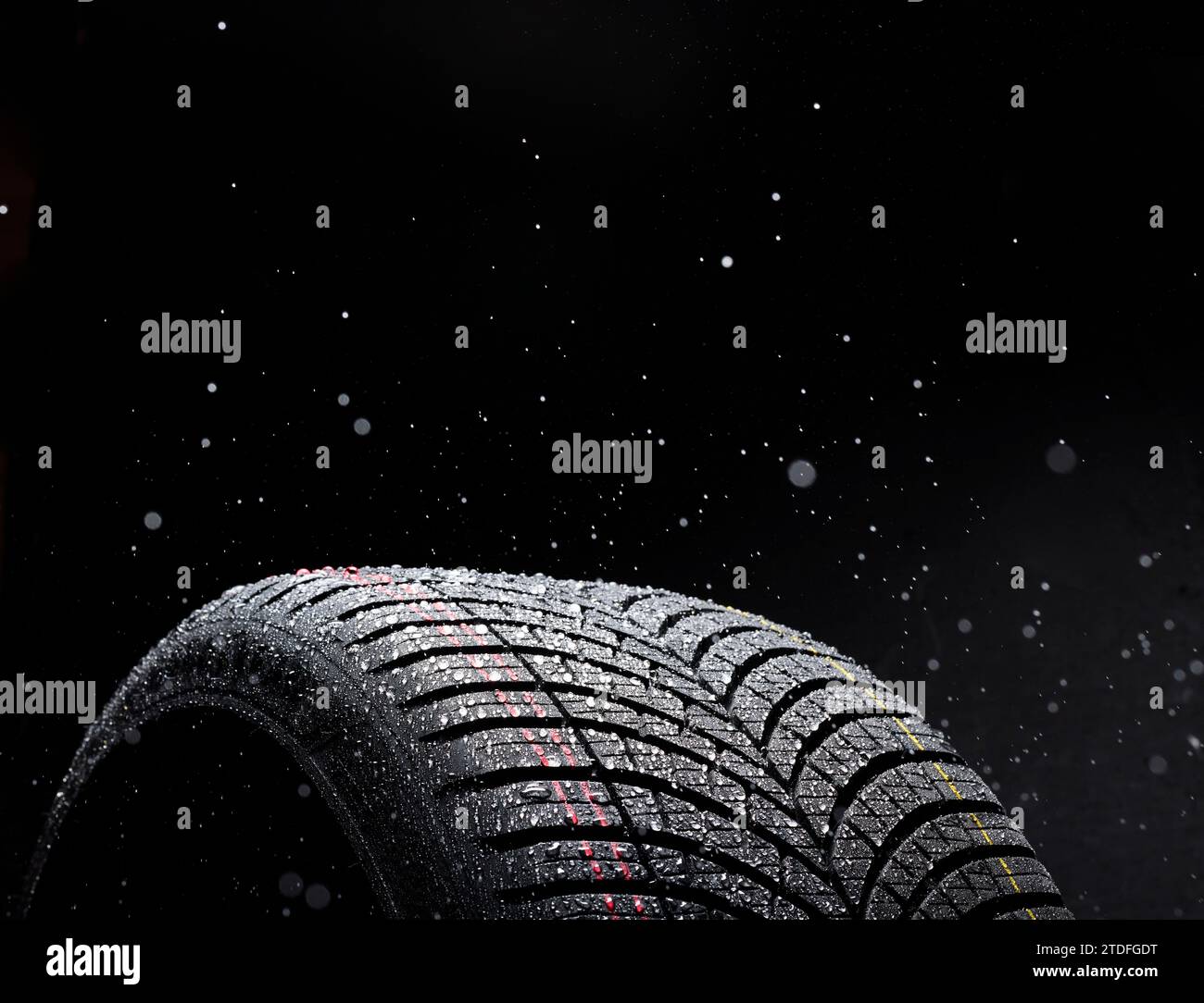 Close up of winter tyres Stock Photo