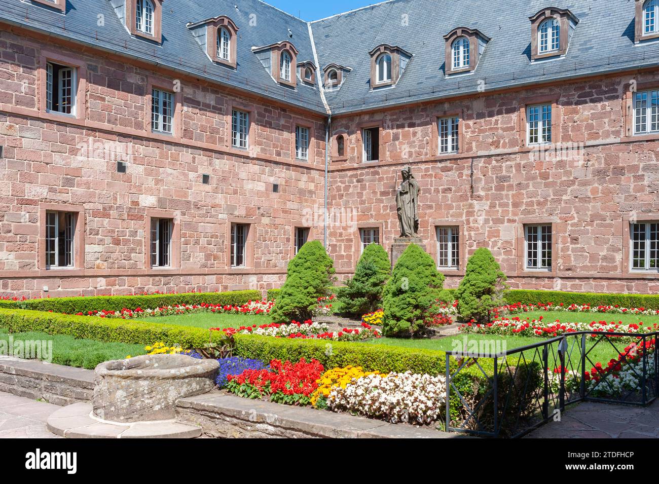 Hohenburg Monastery on Mont Sainte-Odile, Ottrott, Vosges, Alsace, France, Europe Stock Photo