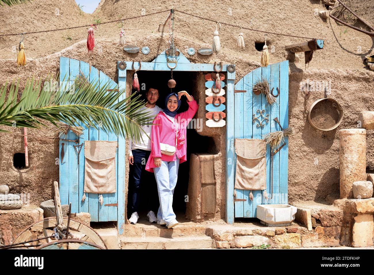 The foundation of the city of Harran probably dates back to the 18th century BC.Typical conical houses of this region Stock Photo