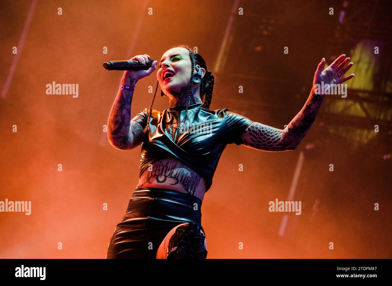 Tatiana Shmayluk of Jinjer performing at Release Athens Festival in ...