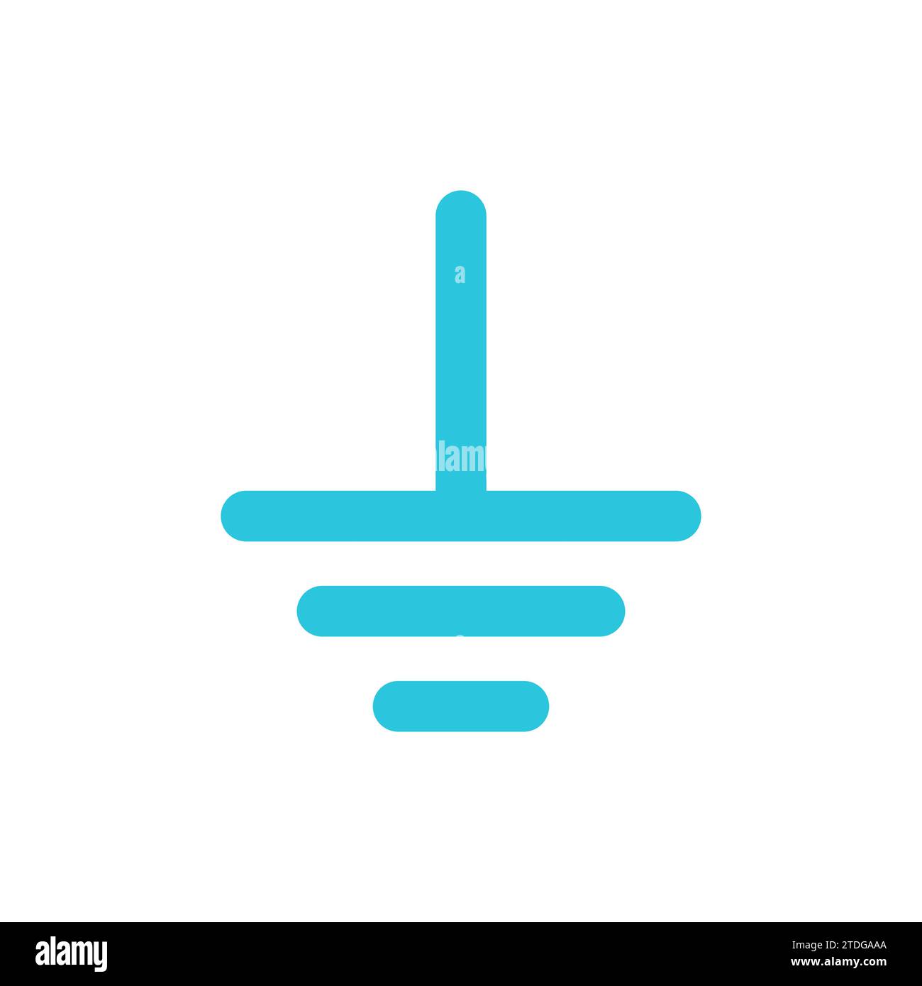 Grounding, earthing electric symbol. From blue icon set. Stock Vector