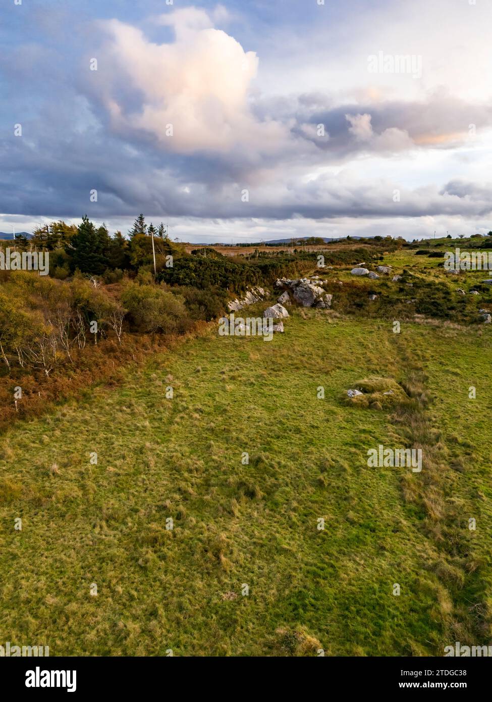 Aerial view of Bonny Glen by Portnoo in County Donegal - Ireland. Stock Photo