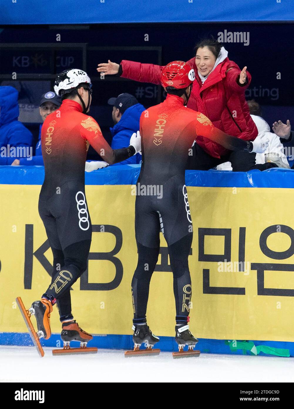 Seoul, South Korea. 17th Dec, 2023. China Team, celebrate with Coaching