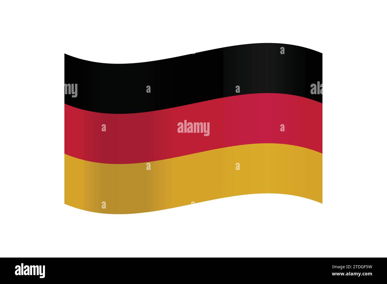 A detailed and accurate vector illustration of Germany colored flag