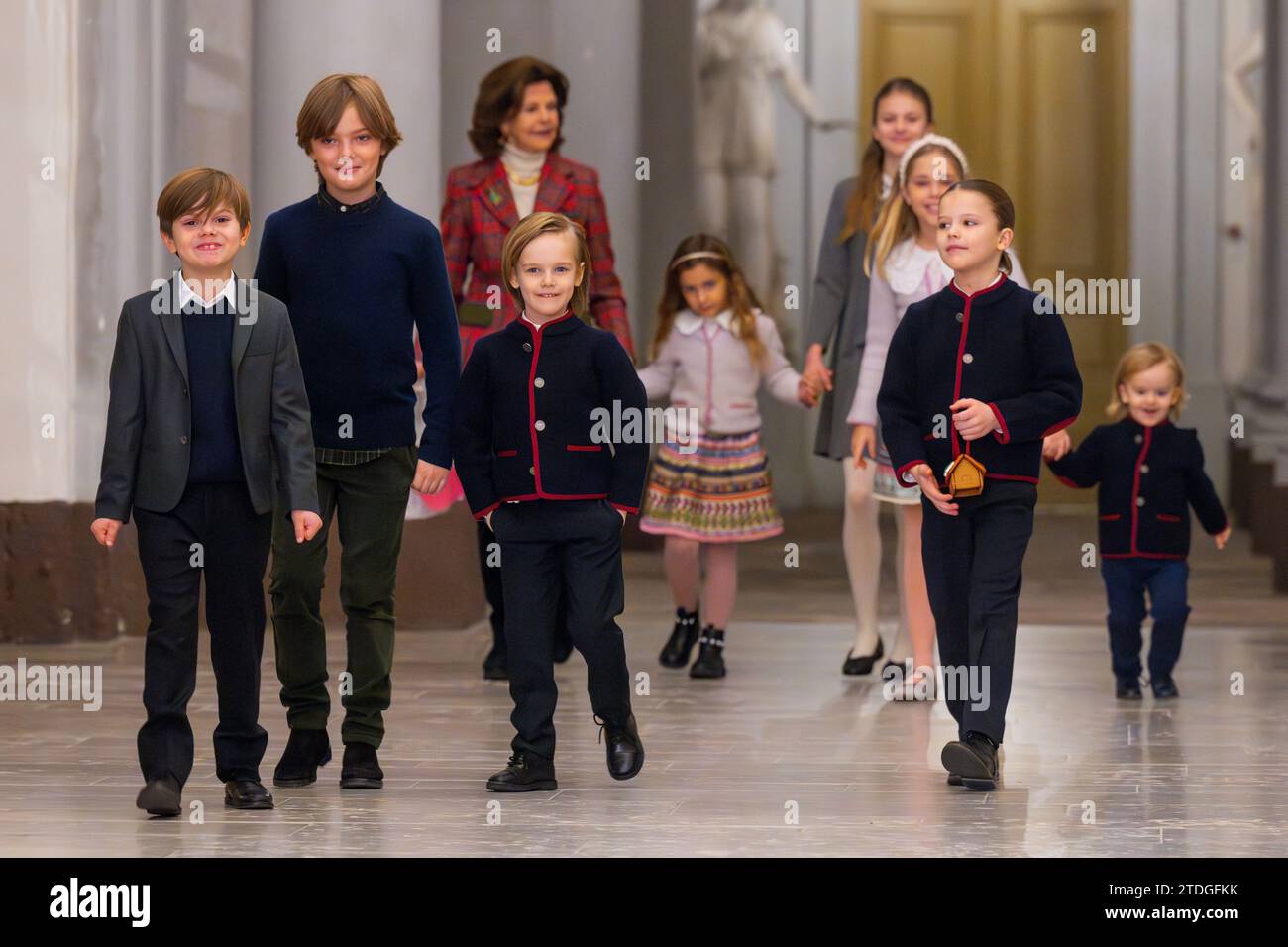 Queen Silvia was joined by her grandchildren Prince Oscar, Prince