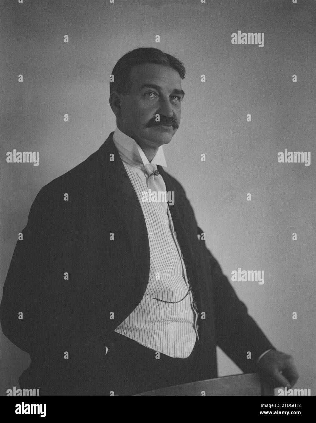 Portrait of Lyman Frank Baum. Year 1908. By Dana Hull. Stock Photo