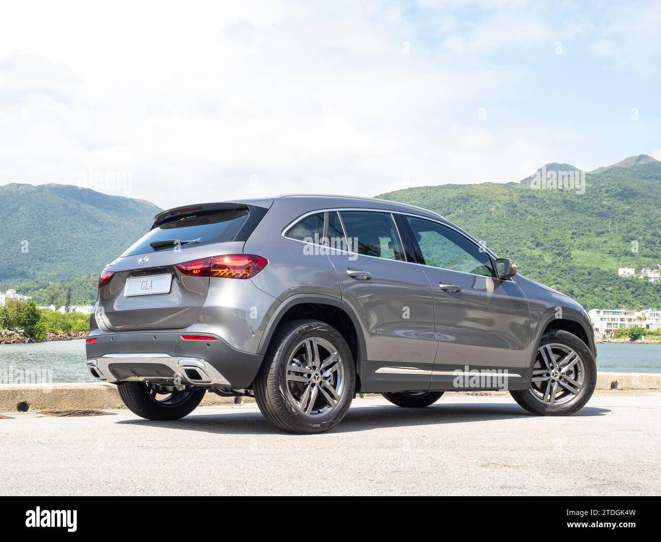 Hong Kong, China Jan 15 , 2023 : Mercedes-Benz GLA 200 SUV 2023 Test Drive Day Oct 11 , 2023 in Hong Kong. Stock Photo