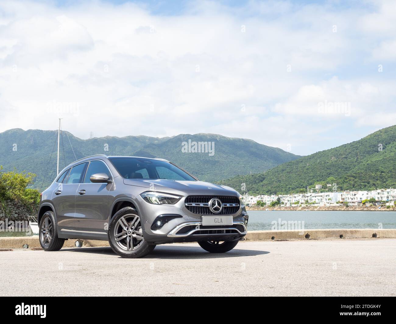 Hong Kong, China Jan 15 , 2023 : Mercedes-Benz GLA 200 SUV 2023 Test Drive Day Oct 11 , 2023 in Hong Kong. Stock Photo
