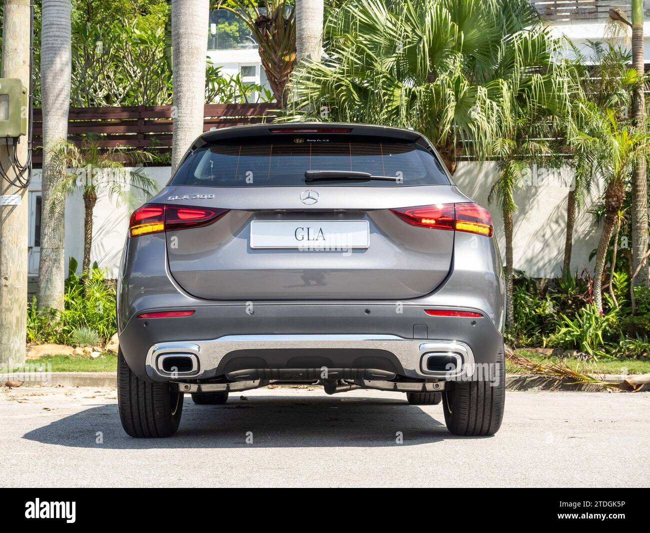 Hong Kong, China Jan 15 , 2023 : Mercedes-Benz GLA 200 SUV 2023 Test Drive Day Oct 11 , 2023 in Hong Kong. Stock Photo