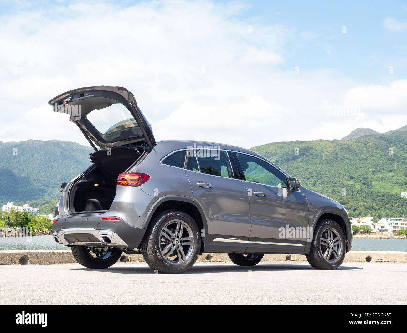 Hong Kong, China Jan 15 , 2023 : Mercedes-Benz GLA 200 SUV 2023 Test Drive Day Oct 11 , 2023 in Hong Kong. Stock Photo