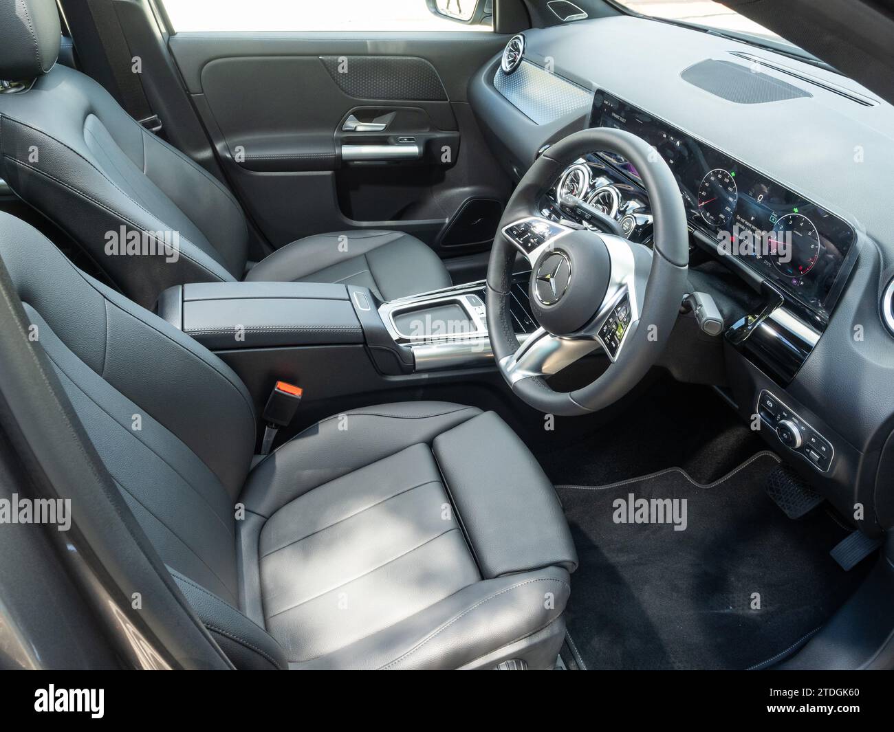 Hong Kong, China Jan 15 , 2023 : Mercedes-Benz GLA 200 SUV 2023 Interior Day Oct 11 , 2023 in Hong Kong. Stock Photo