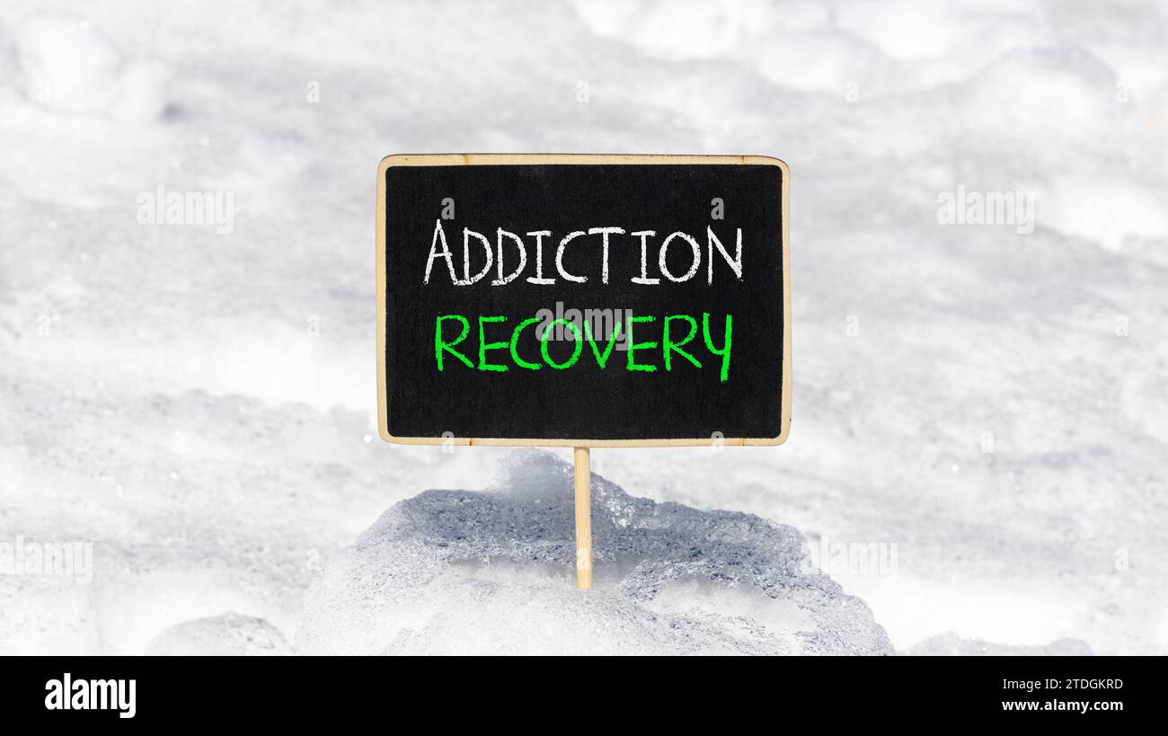 Addiction recovery symbol. Concept words Addiction recovery on ...