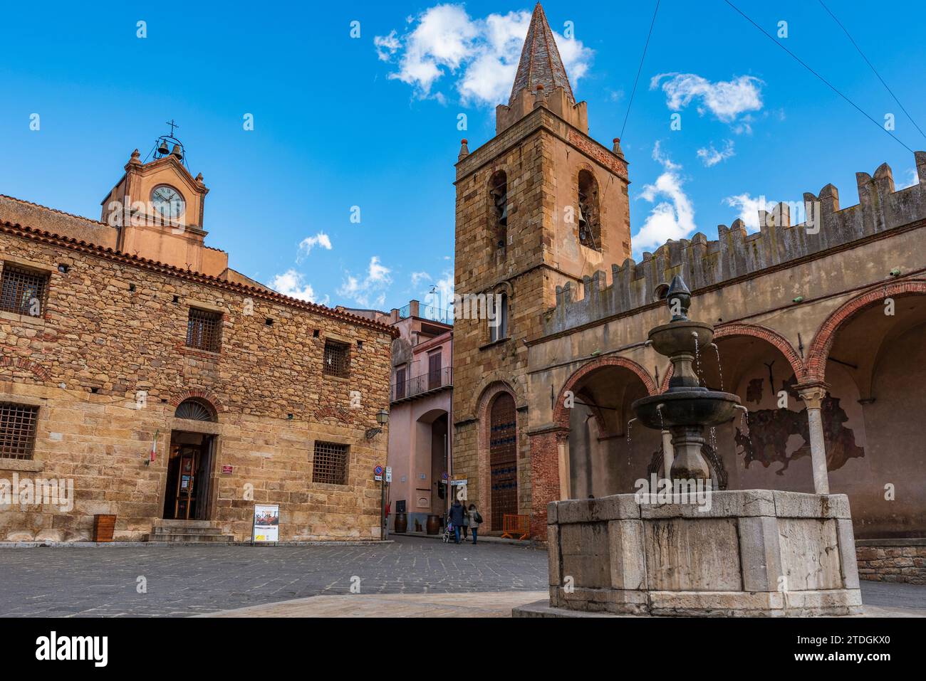 The historic center of Castelbuono medieval village, Sicily Stock Photo