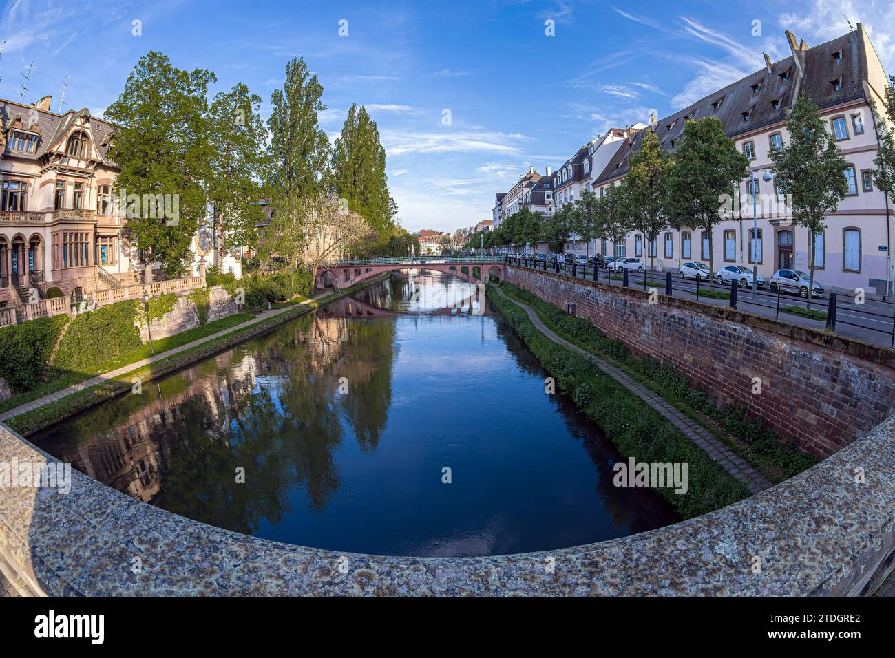 STRASBOURG, ALSACE, FRANCE MAY 4, 2023 View from the Pont de la
