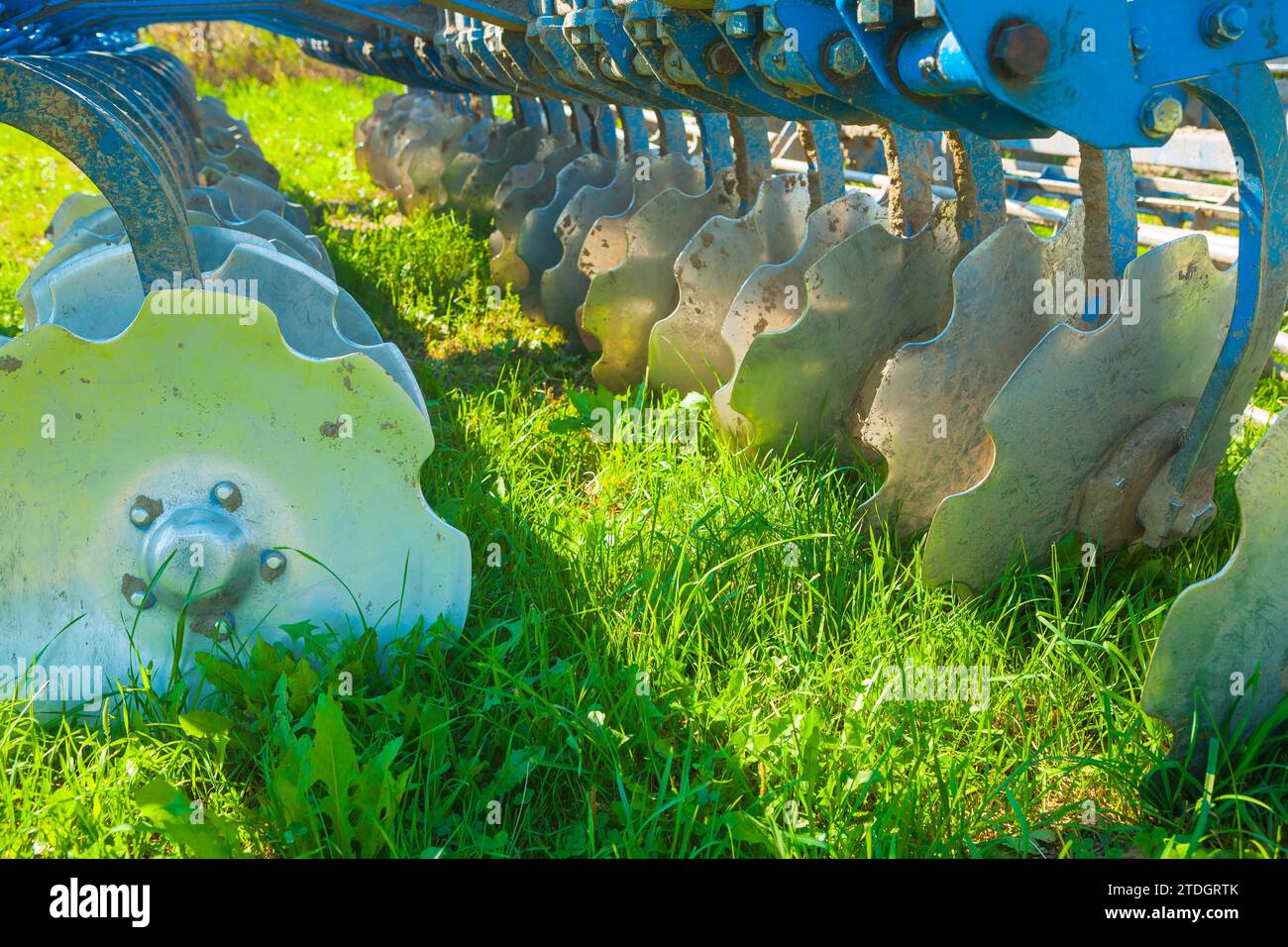 Agricultural implements Plough for field Stock Photo
