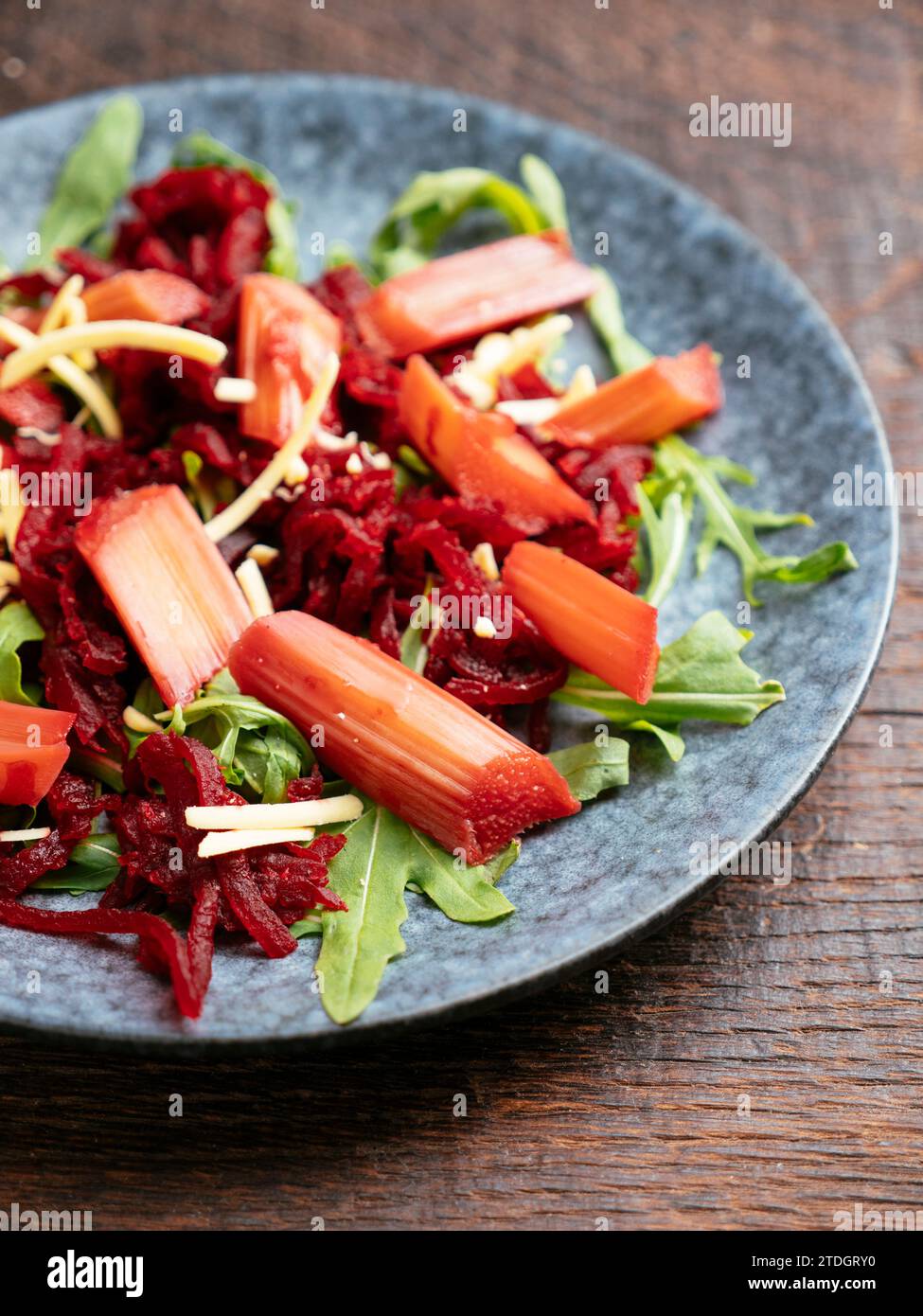 Beet and Rhubarb Salad Stock Photo