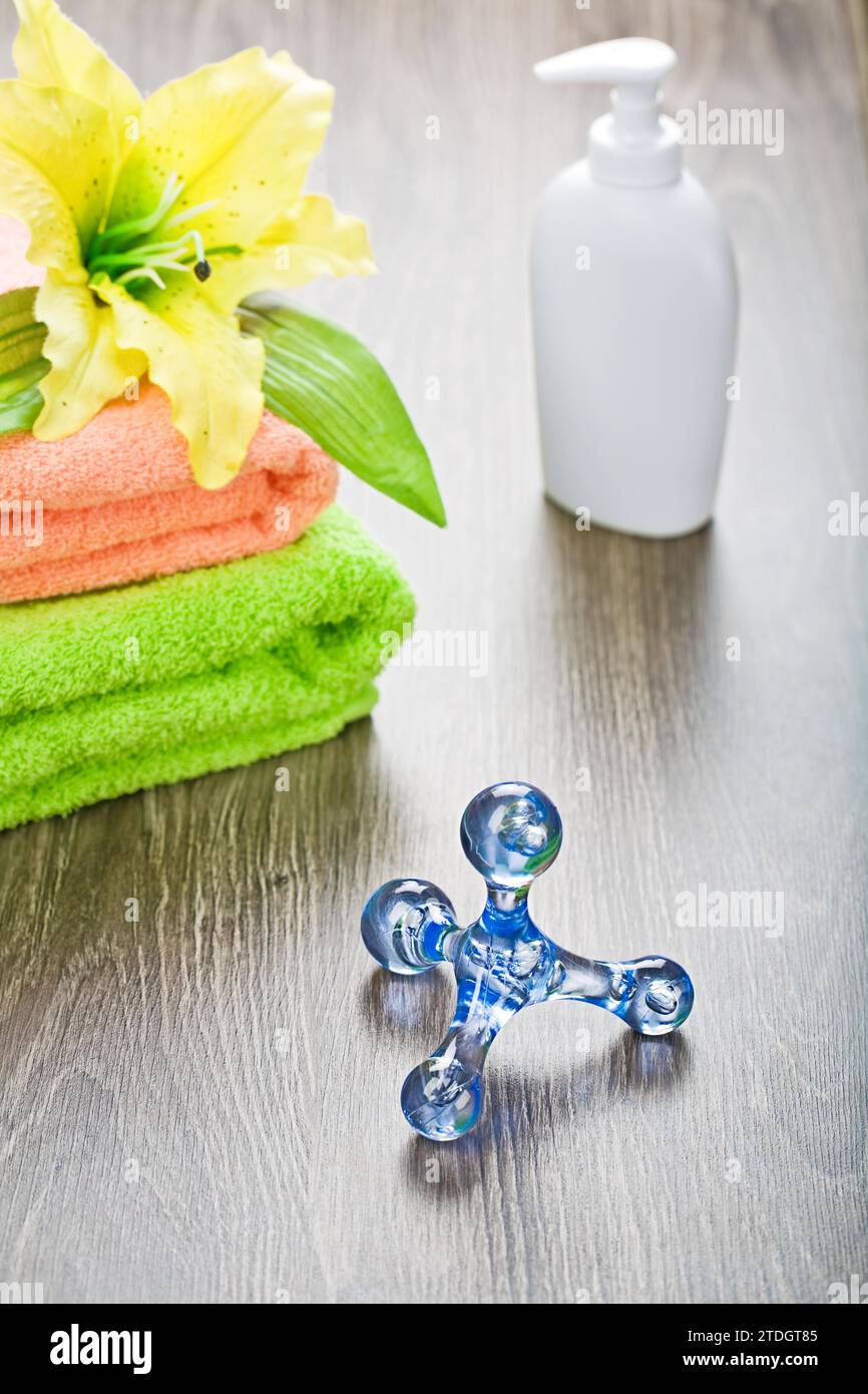 Collection of bathing articles Stock Photo - Alamy