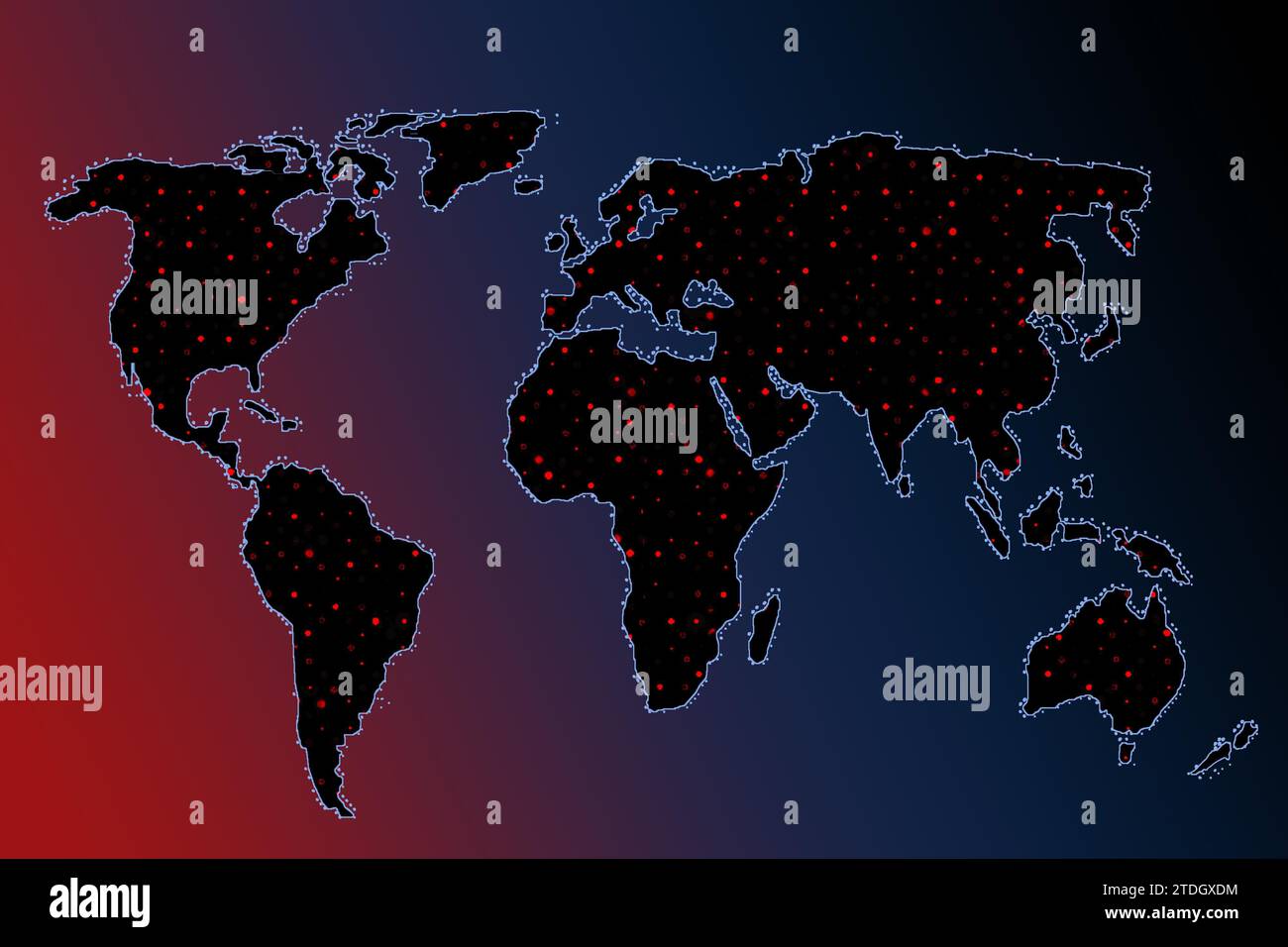 World map design. Earth with continents. Map of europe and america, Asia and Australia. Flat Earth map template for web site pattern, anual report Stock Photo