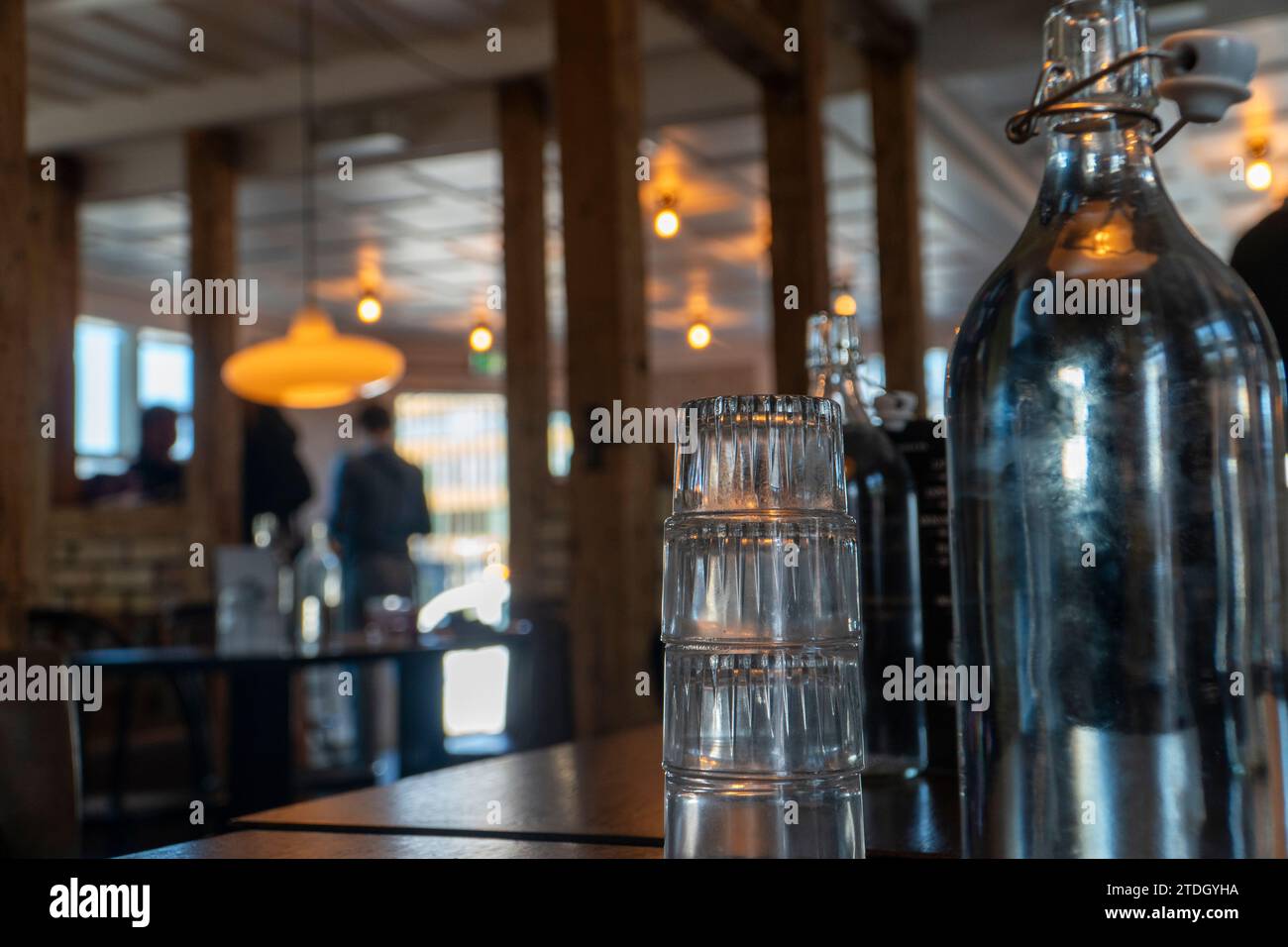 Restaurant in der Innenstadt von Reykjavik Stock Photo