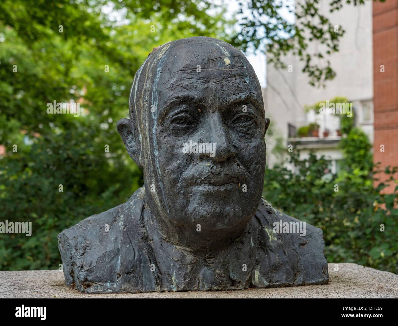 The bust of Otto Diels (1876-1954) in the Nobel Laureates of Kiel in the Ratsdienergarten (Council servant garden), Kiel, Germany. Stock Photo