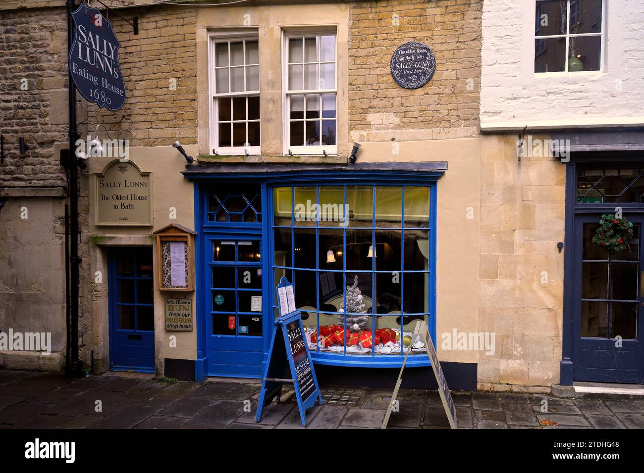 Sally Lunn's Eating House. December 2023 Stock Photo