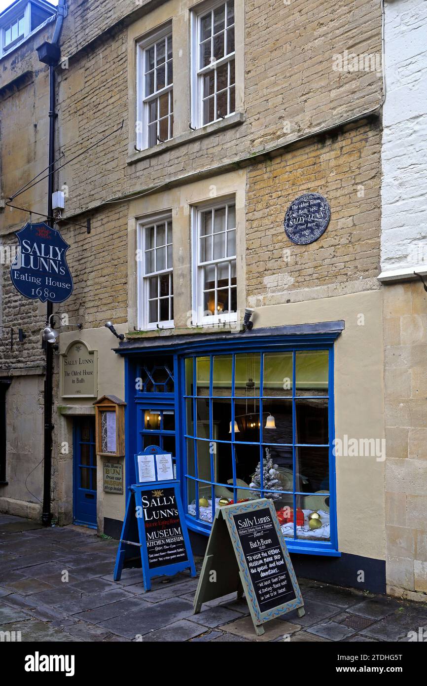 Sally Lunn's Eating House. December 2023 Stock Photo