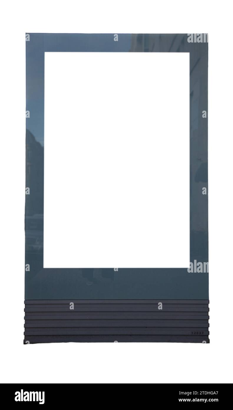 Blank billboard isolated on white transparent background Stock Photo ...