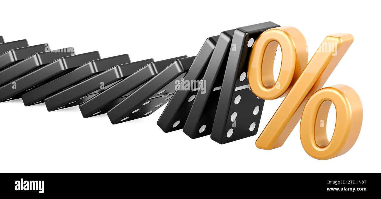 Crisis management, stop risk concept. Percent symbol stopped effect ...