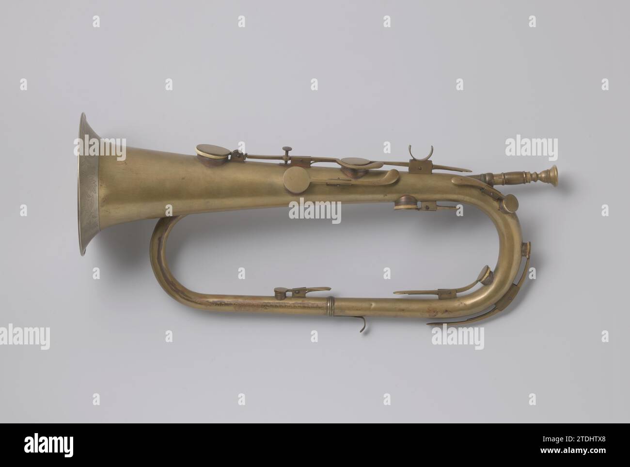 Keyed bugle, anonymous, c. 1850 Valve bugle in bes with eight valves ...