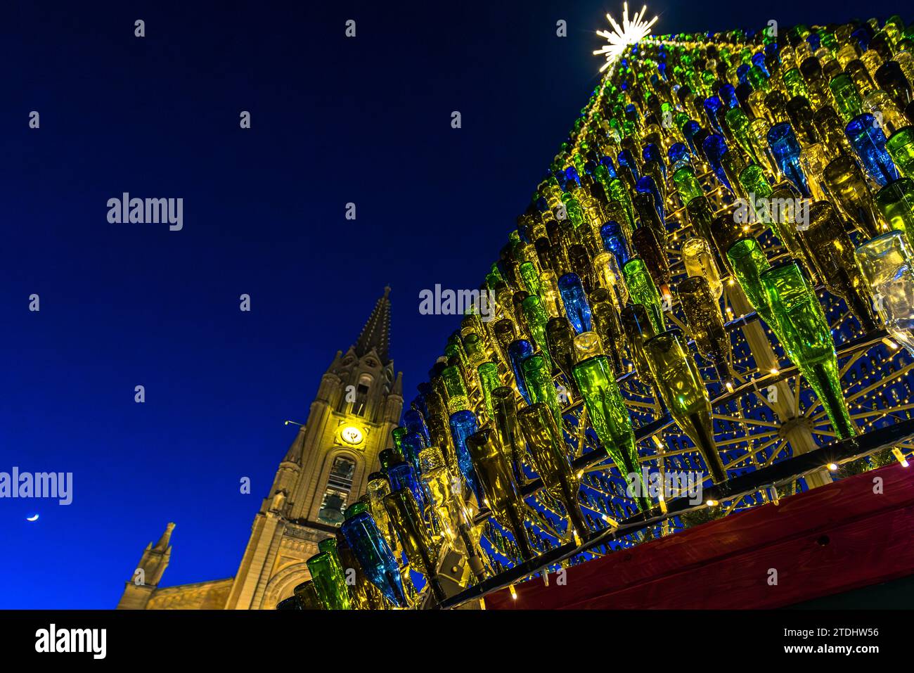 Għajnsielem Christmas Tree. The 60foottall iron Christmas tree
