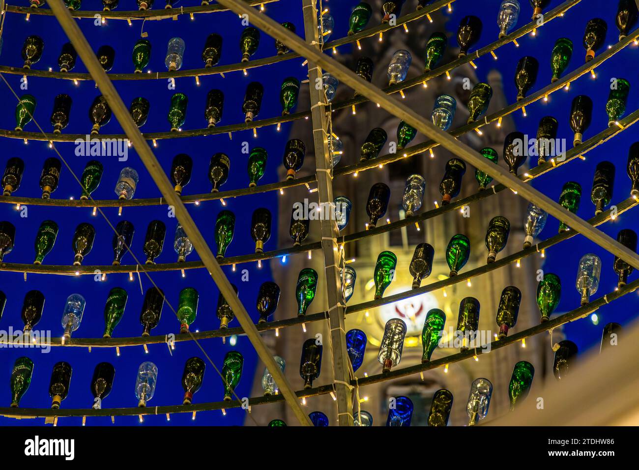 Għajnsielem Christmas Tree. The 60foottall iron Christmas tree