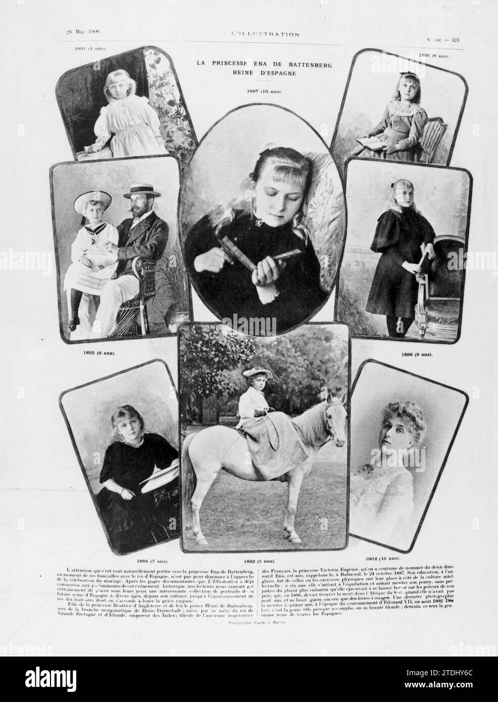 12/31/1905. Princess Victoria Eugenie of Battenberg. Credit: Album / Archivo ABC Stock Photo