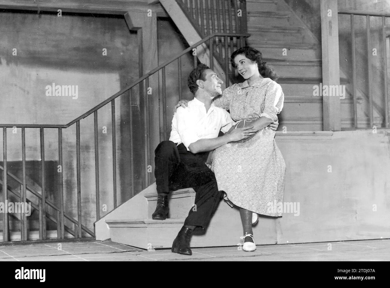 12/31/1949. Elena Salvador and Gabriel Llopart in a scene from Antonio