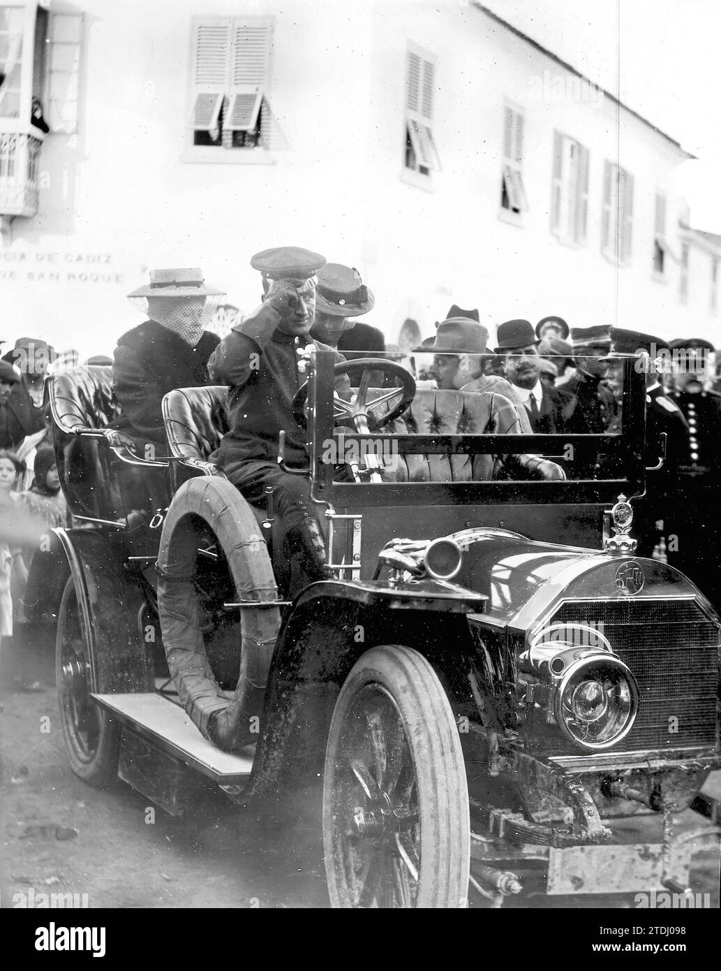 02/26/1909. The Journey of the Princess of Battenberg. HRH Princess Beatriz (X) leaving San Roque after the visit she recently made to that town. Credit: Album / Archivo ABC / Gavira Stock Photo