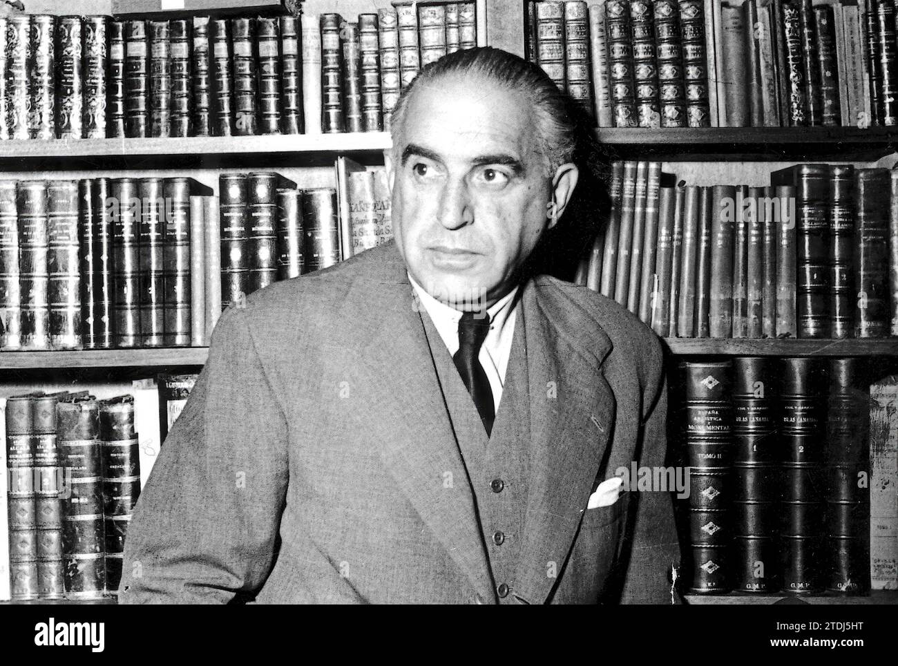 12/31/1956. Gregorio Marañón. Credit: Album / Archivo ABC / Torremocha Stock Photo