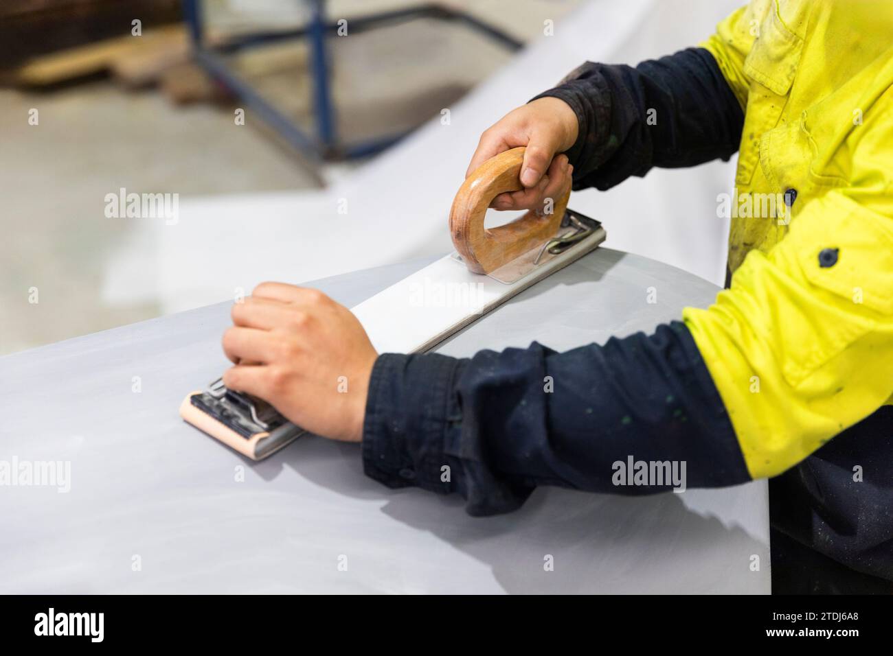 Sanding down a panel hires stock photography and images Alamy