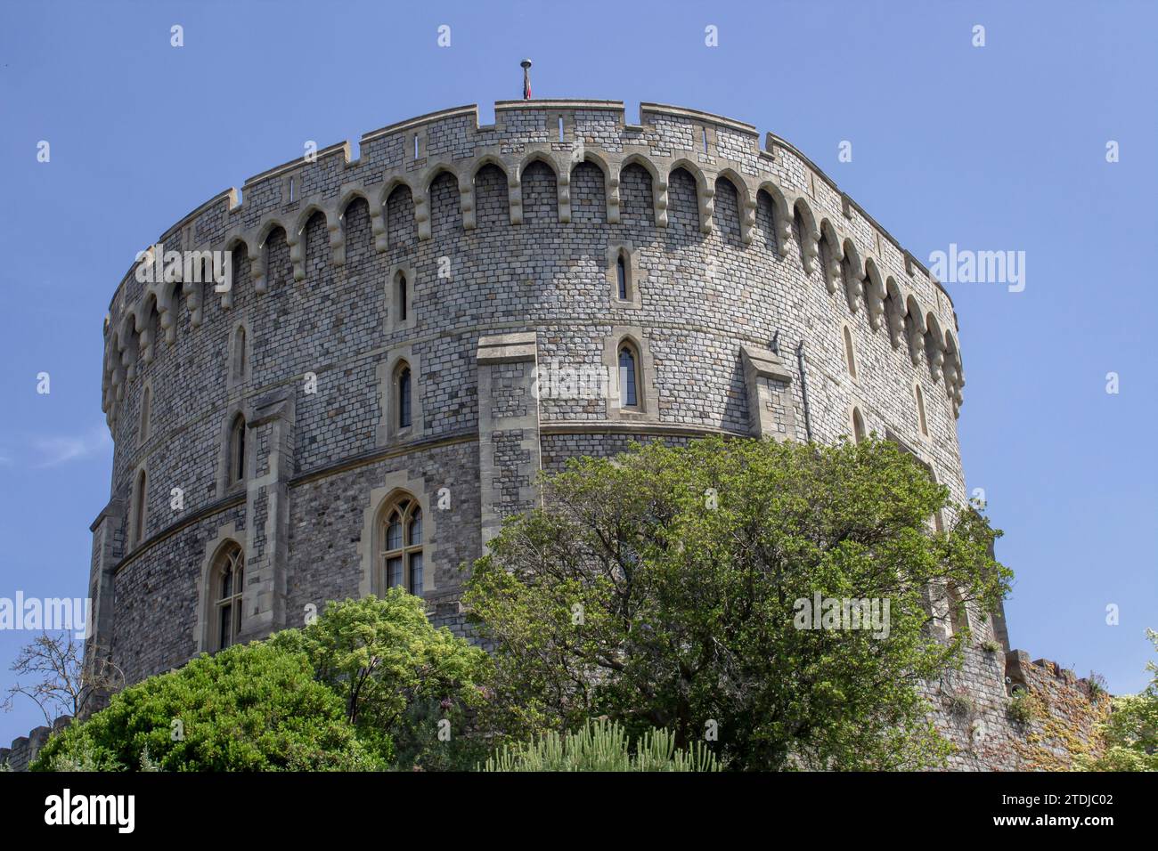 15 June 2023 The Henry 3rdTower located on the North West corner of the ancient Windsor Castle Royal residence in the town of Windsor in Berkshire Eng Stock Photo