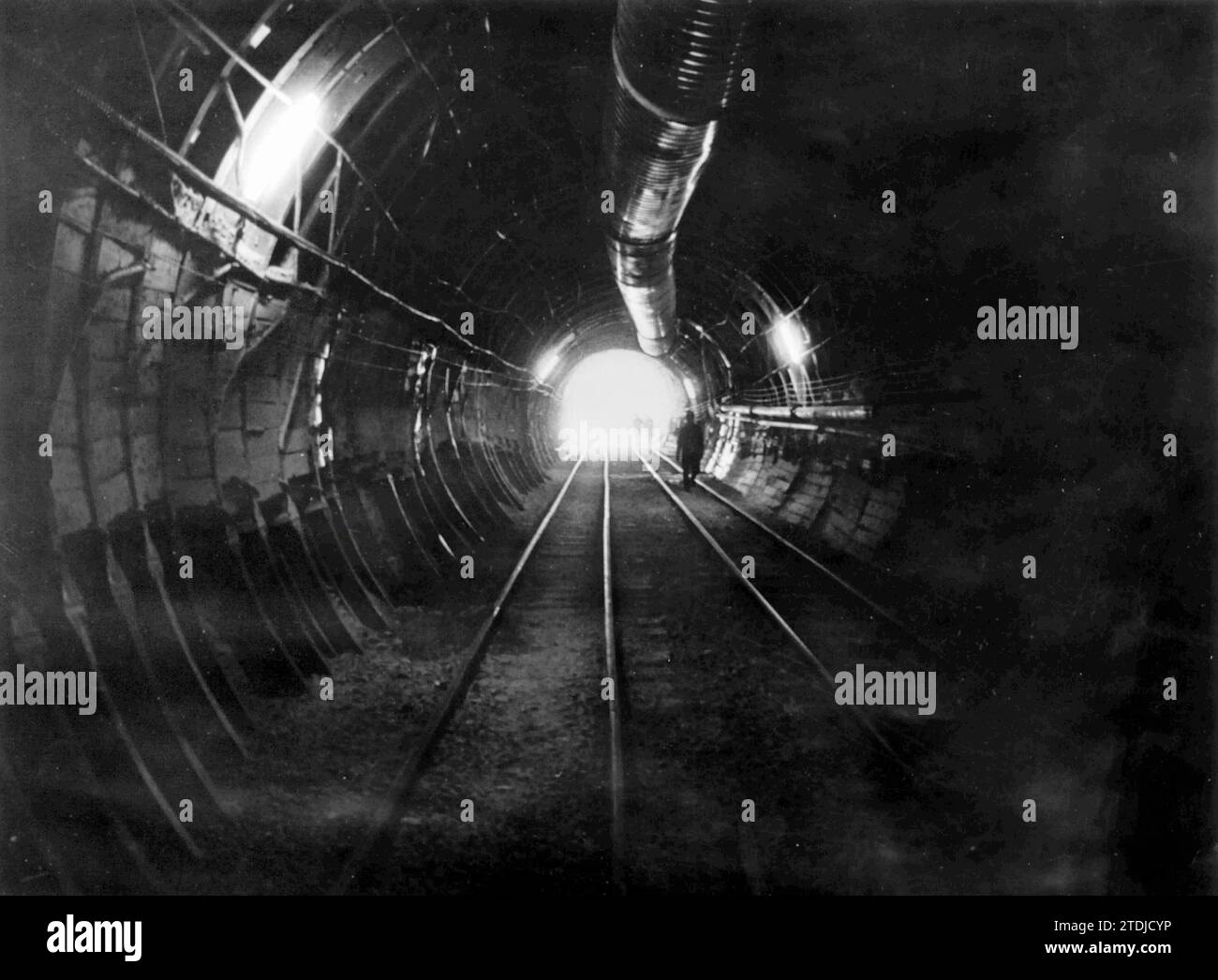 12/31/1965. The first 700 meters of the tunnel (31.4 kilometers). Credit: Album / Archivo ABC / Manuel Sanz Bermejo Stock Photo
