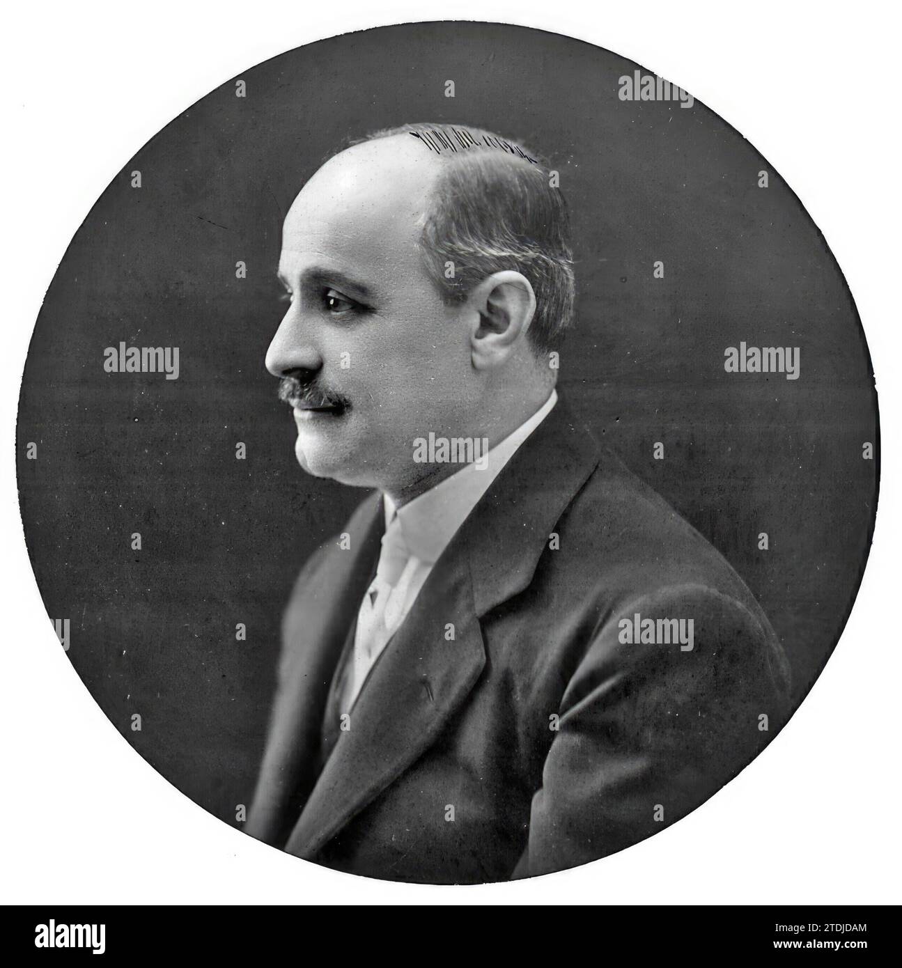 05/31/1912. Xavier Cabello Lapiedra, author of the Comedy 'Man Lives Not Alone on Bread' photo LV De Montano - Approximate date. Credit: Album / Archivo ABC Stock Photo