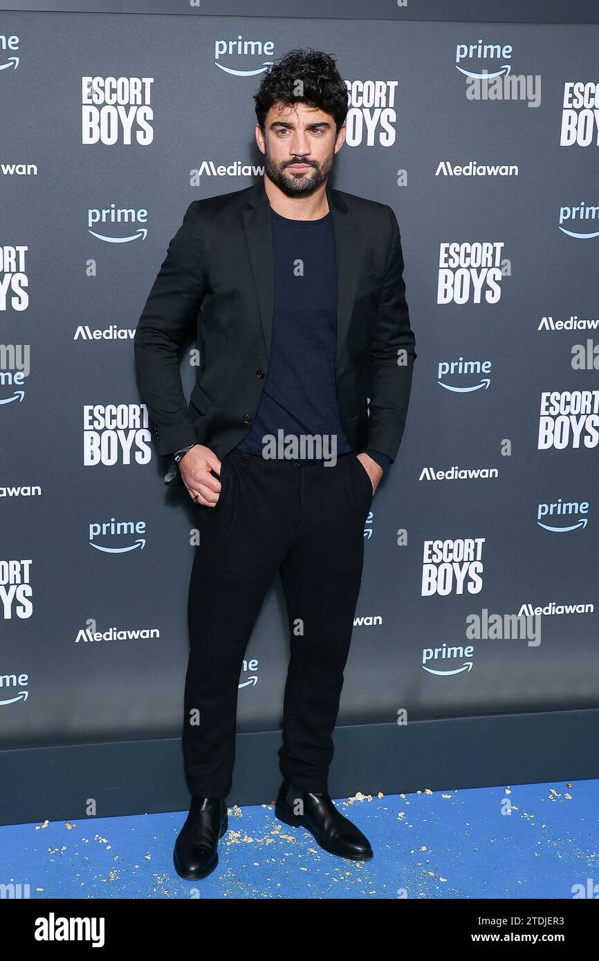 Paris, France. 18th Dec, 2023. Simon Ehrlacher attends the Escort Boys By  Prime Video Premiere at UGC Cine Cite Les Halles on December 18, 2023 in  Paris, France. Photo by Nasser Berzane/ABACAPRESS.COM