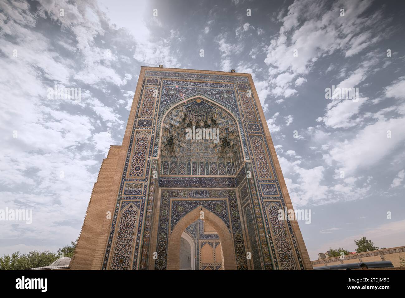 JUNE 28, 2023, SAMARKAND, UZBEKISTAN: Parade portal of Gur-e-Amir