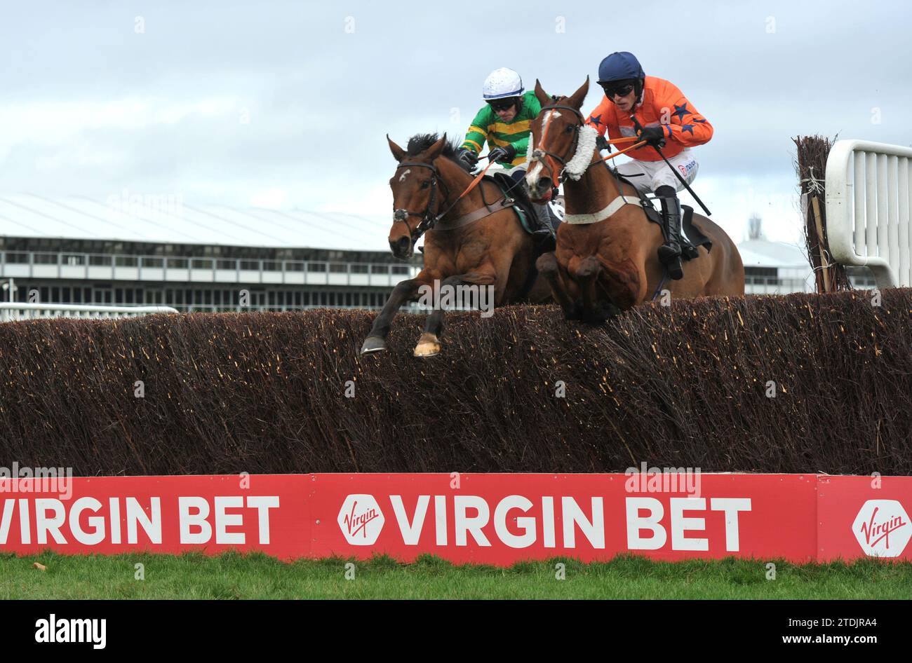 Racing at Cheltenham Day 2 of the Christmas Meet   Race 3 The Quintessentially Handicap Chase    L2r In Excelsis Deo ridden by Jonathan Burke and even Stock Photo
