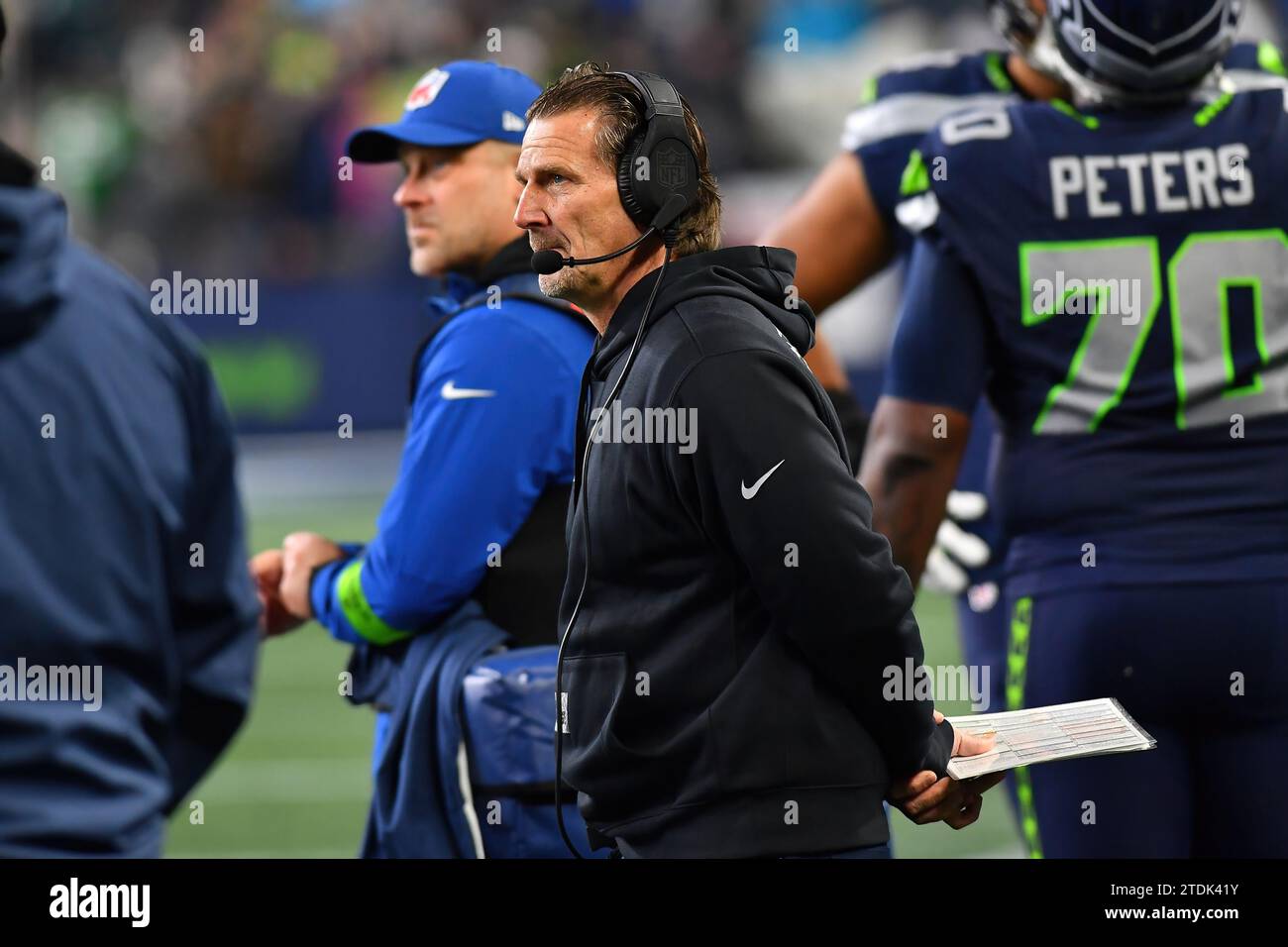 Seattle, WA, USA. 18th Dec, 2023. Seattle Seahawks Quarterbacks Coach